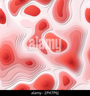 Colorful abstract layers. Papercut style background. Vibrant 3D topography shapes. Authentic banner, poster, brochure, template, flyer design. Stock Vector