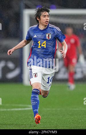 National Stadium, Tokyo, Japan. 24th Mar, 2023. Junya Ito (JPN), MARCH 24, 2023 - Football/Soccer : KIRIN Challenge Cup 2023 match between Japan - Uruguay at National Stadium, Tokyo, Japan. Credit: AFLO SPORT/Alamy Live News Stock Photo