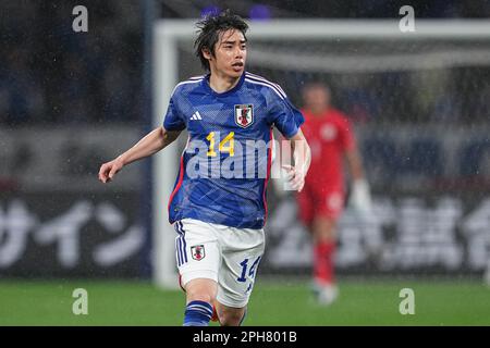 National Stadium, Tokyo, Japan. 24th Mar, 2023. Junya Ito (JPN), MARCH 24, 2023 - Football/Soccer : KIRIN Challenge Cup 2023 match between Japan - Uruguay at National Stadium, Tokyo, Japan. Credit: AFLO SPORT/Alamy Live News Stock Photo