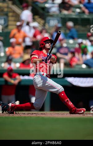 Philadelphia Phillies Garrett Stubbs (21) bats during a spring training ...