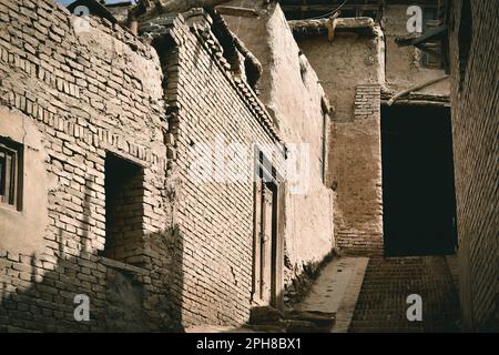 The Folk Houses on Hathpace in Kashgar, Xinjiang are very precious historical and cultural assets. Stock Photo