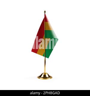 Small national flag of the Bolivia on a white background. Stock Photo