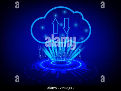 graphics vector Cloud computing concept data transfer cloud symbol for a network connections data online Stock Vector