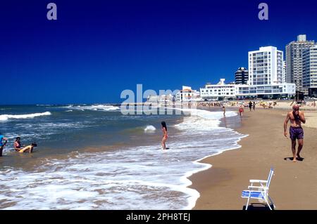 Playa Brava in resort town of Punta Del Este, Uruguay, South America, Stock Photo