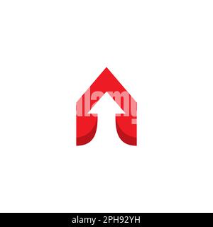 Letter A Arrow Logo Design. Initial A icon. Arrow Symbol Stock Vector