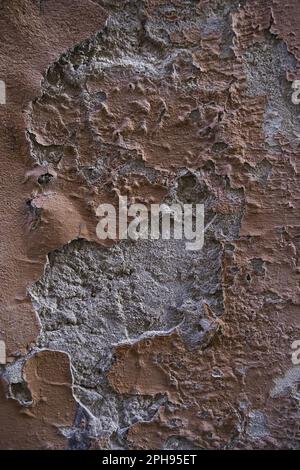 Detail of old and abandoned wall in ruins, destruction by the passage of time Stock Photo