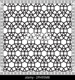 Coloring Page Pattern Black White Colors Arabic Style Network Decorative Ornament Stock Vector