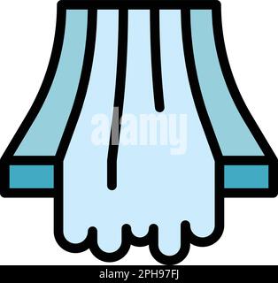 Water park ride icon. Outline Water park ride vector icon for web design isolated on white background color flat Stock Vector