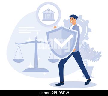 Employee performance concept. Quality work, accountability and discipline, experienced worker. flat vector modern illustration Stock Vector