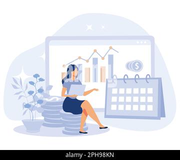 Business finance concept. Audit service, enterprise accounting. flat vector modern illustration Stock Vector