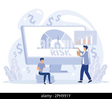 Risk assessment concept flat illustration vector template with ...