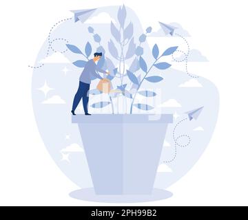 Personal growth concept. self development. flat vector modern illustration Stock Vector