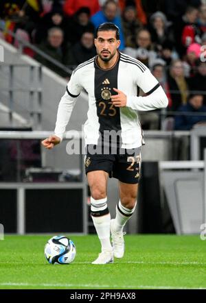 MEWA-Arena Mainz 25.4.2023, Football: International friendly match Germany (GER)  (white) vs. PERU (PER) (red) -  Emre Can (GER) Stock Photo