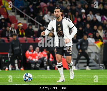 MEWA-Arena Mainz 25.4.2023, Football: International friendly match Germany (GER)  (white) vs. PERU (PER) (red) -  Emre Can (GER) Stock Photo