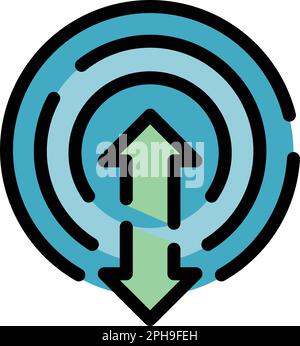 Internet access icon. Outline Internet access vector icon for web design isolated on white background color flat Stock Vector