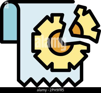 Technology compensation icon. Outline Technology compensation vector icon for web design isolated on white background color flat Stock Vector