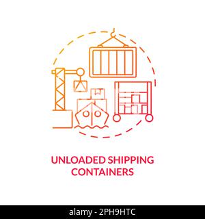 Unloaded shipping containers concept icon Stock Vector Image & Art - Alamy