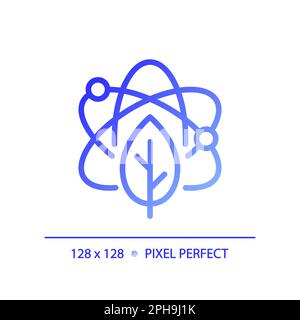 STEM in biology pixel perfect gradient linear vector icon Stock Vector