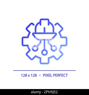 STEM in engineering pixel perfect gradient linear vector icon Stock Vector