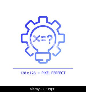 STEM in mathematics pixel perfect gradient linear vector icon Stock Vector