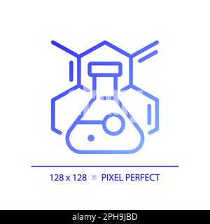 STEM activities pixel perfect gradient linear vector icon Stock Vector