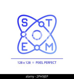 Education and STEM pixel perfect gradient linear vector icon Stock Vector