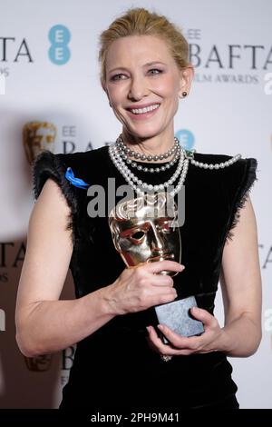 Best Leading Actress Cate Blanchett Photographed In The 2023 EE BAFTA ...