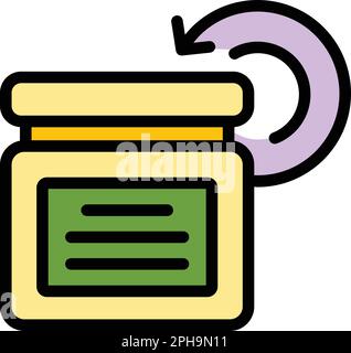 Replace product icon. Outline Replace product vector icon for web design isolated on white background color flat Stock Vector