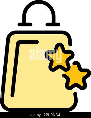 Vip shopping client icon. Outline Vip shopping client vector icon for web design isolated on white background color flat Stock Vector