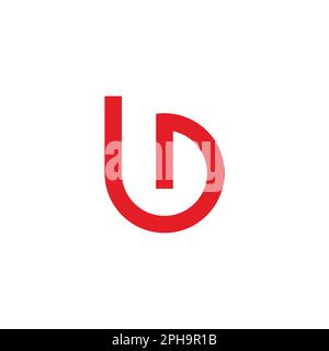 letter b simple power button logo vector Stock Vector