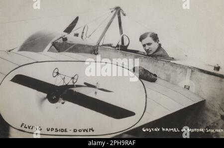WW1 photo of English aviator and a Morane-Saulnier plane WW1 photo of English aviator and a Morane-Saulnier plane
