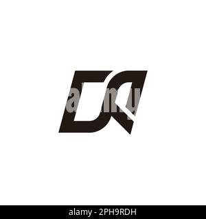 letter ca simple geometric line logo vector Stock Vector