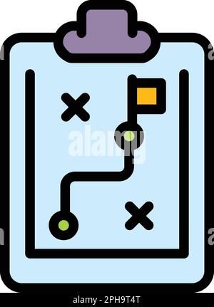 Result money clipboard icon. Outline Result money clipboard vector icon for web design isolated on white background color flat Stock Vector