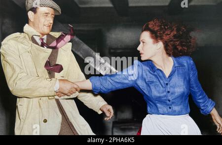 THE QUIET MAN 1952 Republic Pictures film with Maureen O'Hara and John Wayne Stock Photo