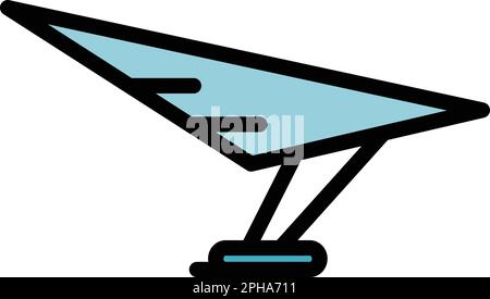 Gliding activity icon. Outline Gliding activity vector icon for web design isolated on white background color flat Stock Vector