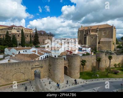 view of the monumental city of Ronda in the province of Malaga, Spain. Stock Photo