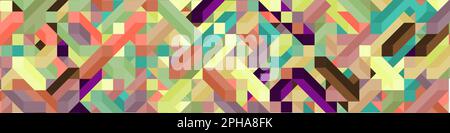 Color Diamonds illusion background generative pattern illustration Stock Vector