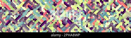 Color Diamonds illusion background generative pattern illustration Stock Vector