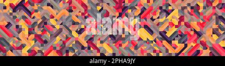 Color Diamonds illusion background generative pattern illustration Stock Vector