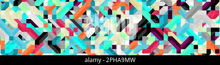 Color Diamonds illusion background generative pattern illustration Stock Vector