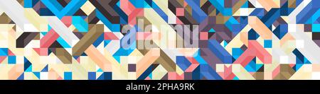 Color Diamonds illusion background generative pattern illustration Stock Vector