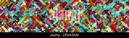 Color Diamonds illusion background generative pattern illustration Stock Vector
