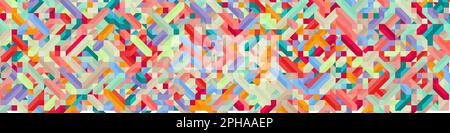 Color Diamonds illusion background generative pattern illustration Stock Vector
