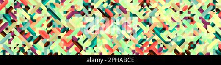 Color Diamonds illusion background generative pattern illustration Stock Vector