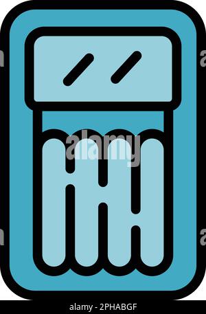 Pool mat icon. Outline Pool mat vector icon for web design isolated on white background color flat Stock Vector