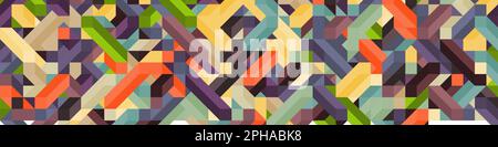 Color Diamonds illusion background generative pattern illustration Stock Vector