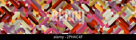 Color Diamonds illusion background generative pattern illustration Stock Vector