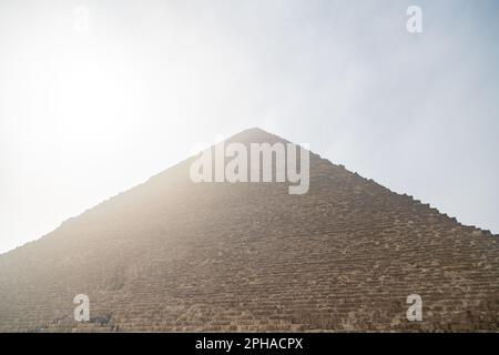 The entrance to the Great Pyramid of Giza in Egypt Stock Photo