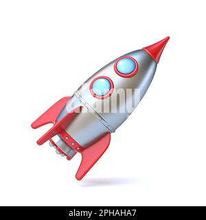 Space rocket toy Side view 3D Stock Photo - Alamy
