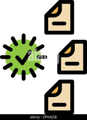Loading files icon. Outline Loading files vector icon for web design isolated on white background color flat Stock Vector
